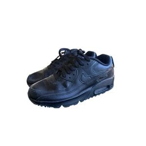 Nike Air Max 90 Leather Triple Black GS Youth Size 4Y (Women’s 5.5 / Men’s 4)